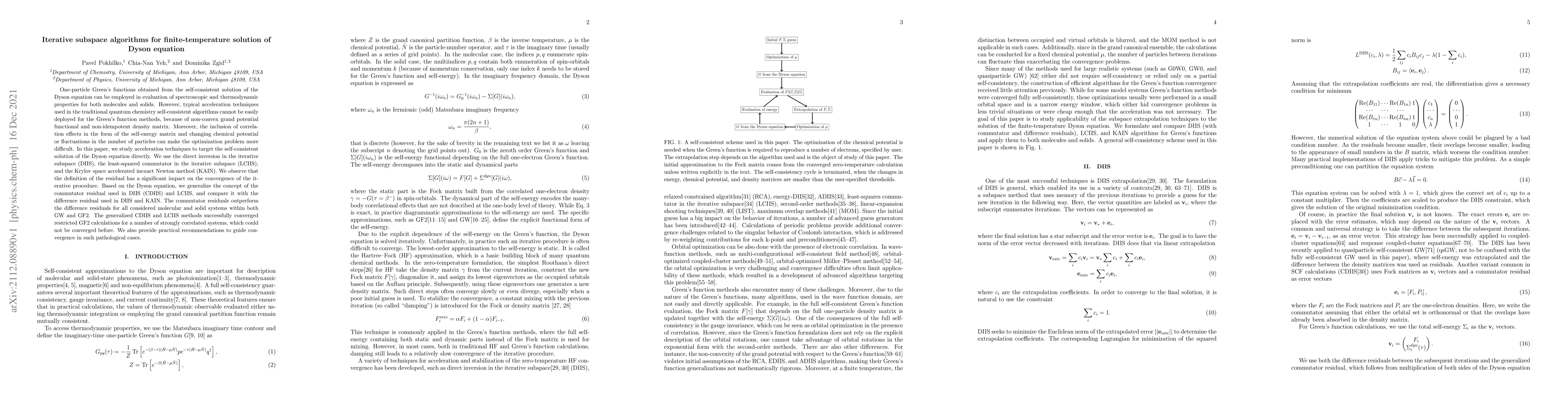 Thumbnail for Iterative subspace algorithms for finite-temperature solution of Dyson
  equation