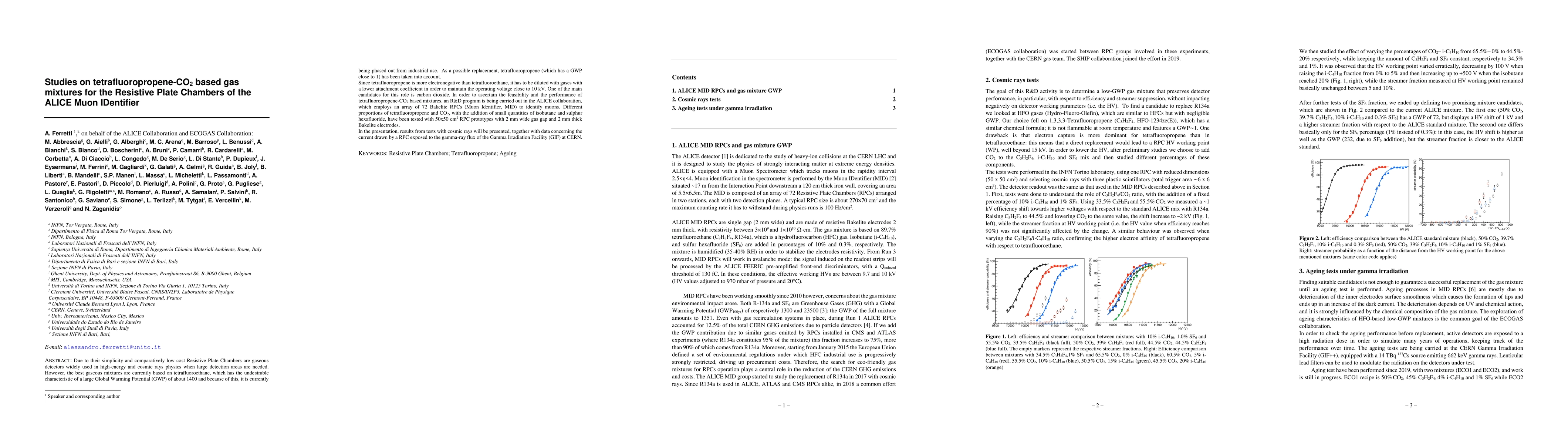 Thumbnail for Studies on tetrafluoropropene-CO2 based gas mixtures for the Resistive
  Plate Chambers of the ALICE Muon IDentifier