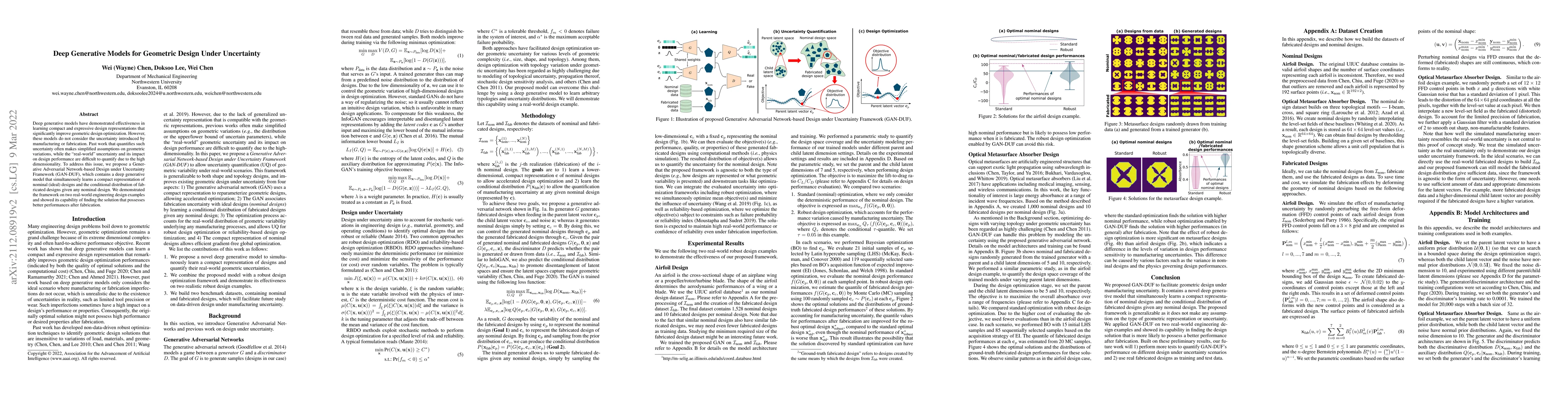 Thumbnail for Deep Generative Models for Geometric Design Under Uncertainty