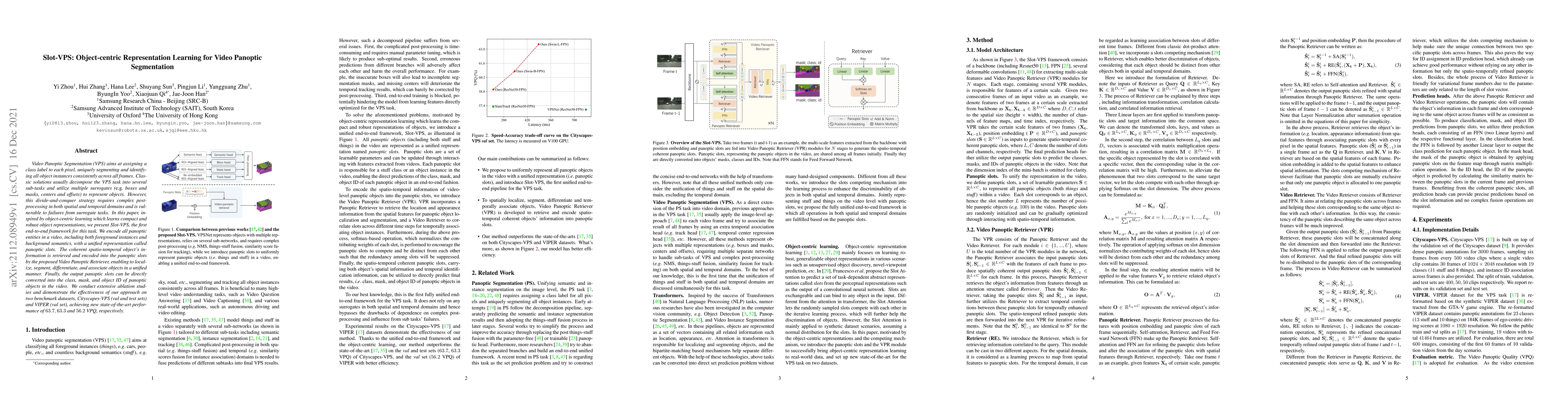 Thumbnail for Slot-VPS: Object-centric Representation Learning for Video Panoptic
  Segmentation