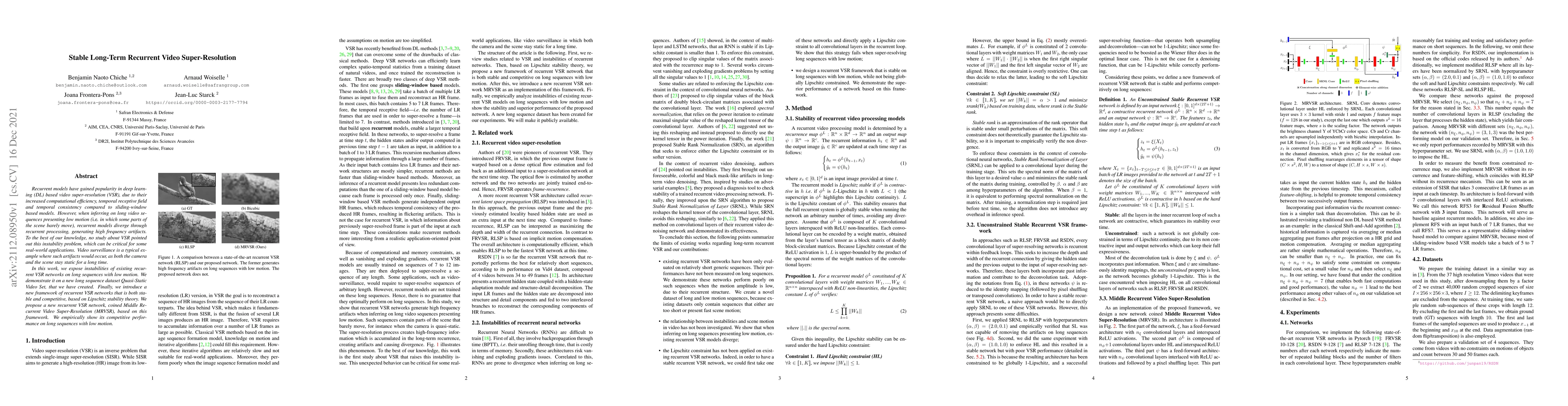 Thumbnail for Stable Long-Term Recurrent Video Super-Resolution