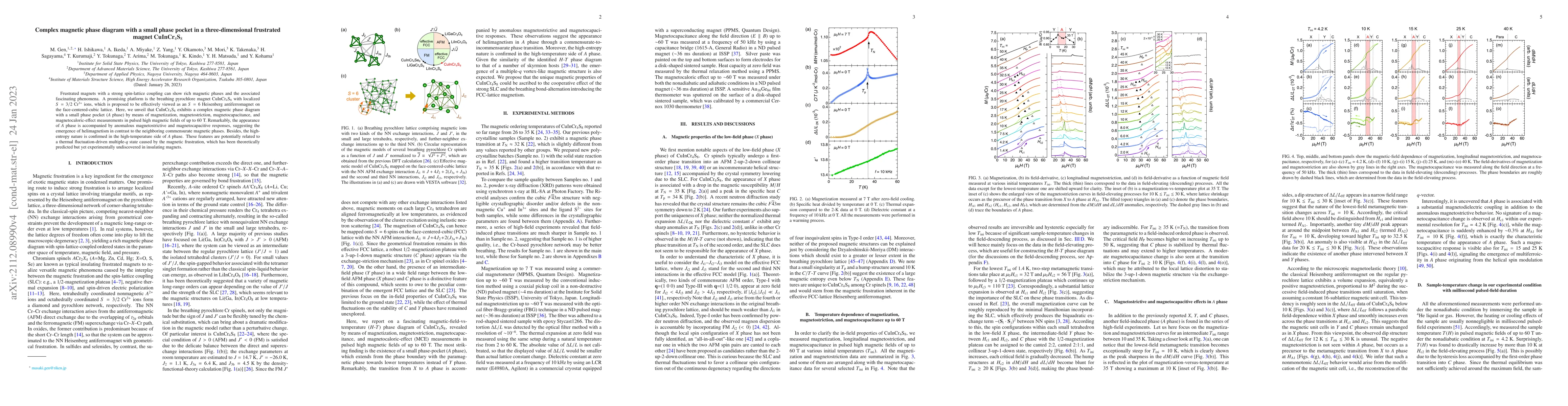 Thumbnail for Complex magnetic phase diagram with a small phase pocket in a
  three-dimensional frustrated magnet CuInCr$_{4}$S$_{8}$