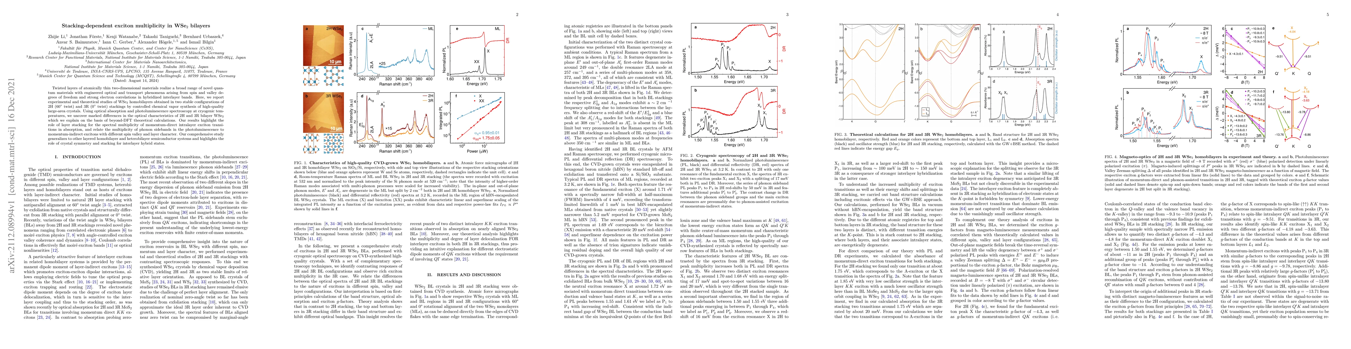 Thumbnail for Stacking-dependent exciton multiplicity in WSe$_2$ bilayers