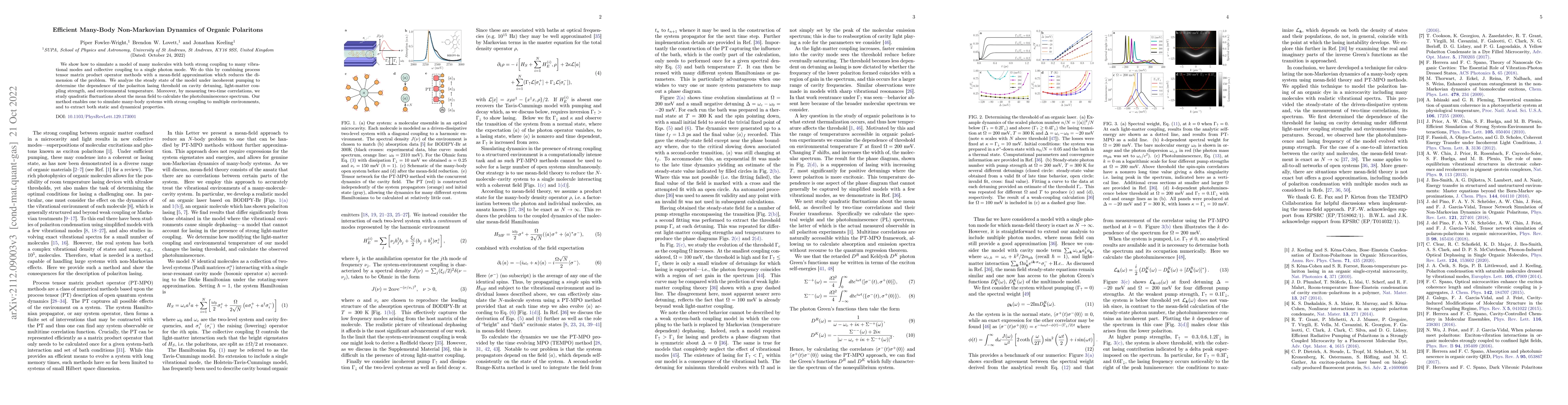 Thumbnail for Efficient many-body non-Markovian dynamics of organic polaritons