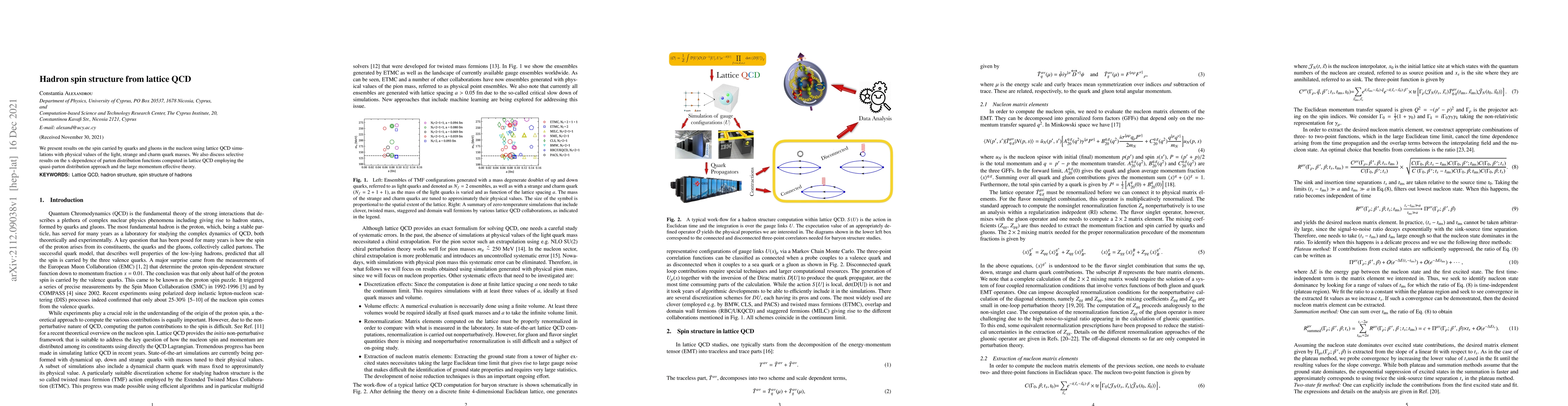 Thumbnail for Hadron spin structure from lattice QCD