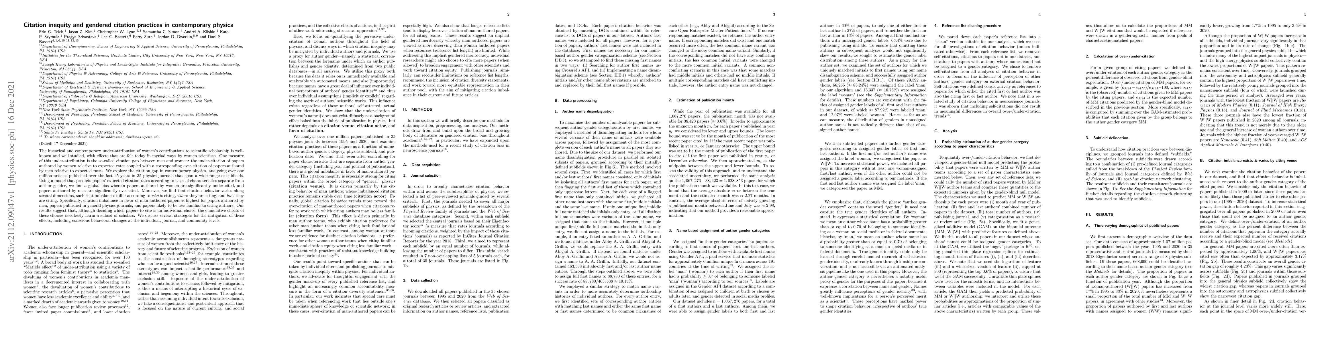 Thumbnail for Citation inequity and gendered citation practices in contemporary
  physics