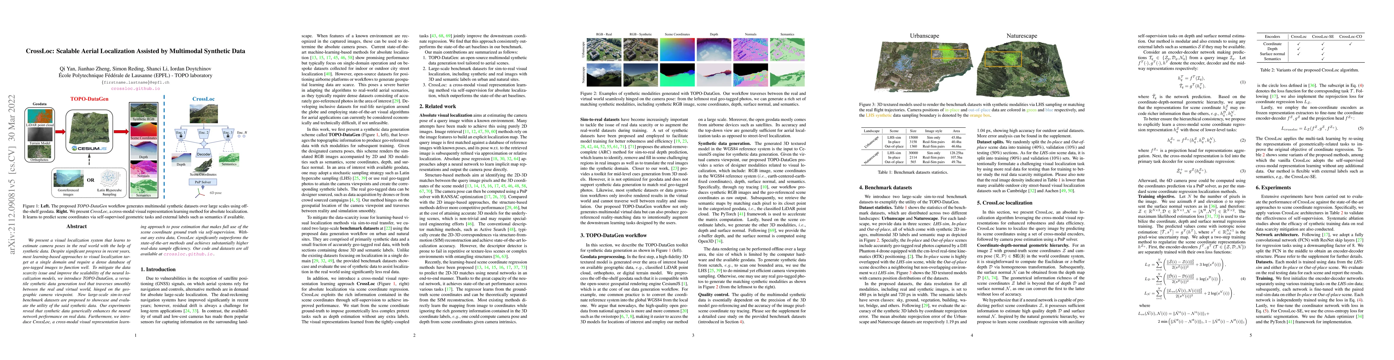 Thumbnail for CrossLoc: Scalable Aerial Localization Assisted by Multimodal Synthetic
  Data