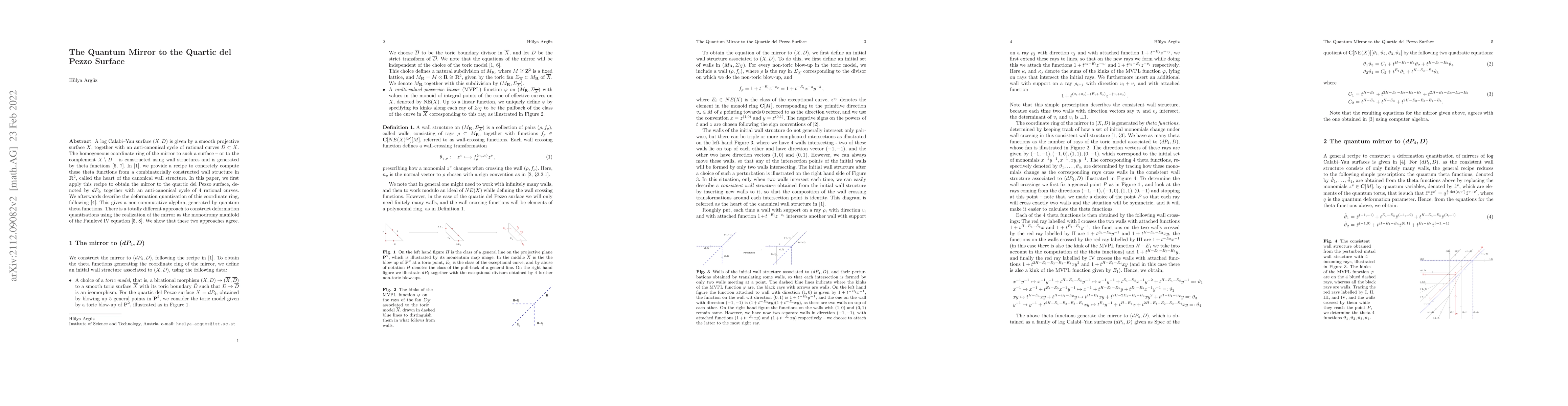 Thumbnail for The Quantum Mirror to the Quartic del Pezzo Surface