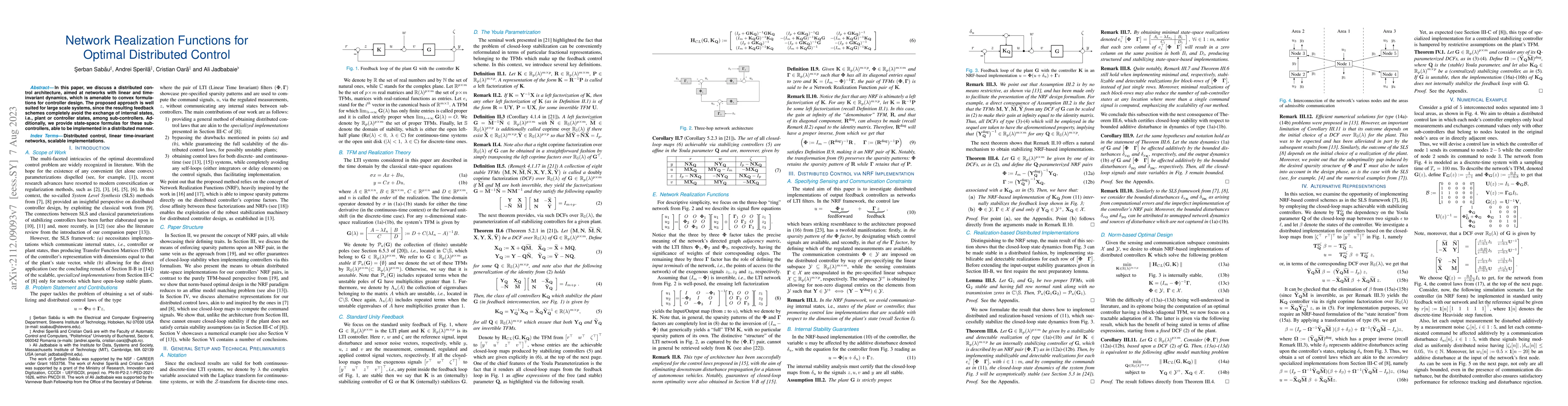 Thumbnail for Network Realization Functions for Optimal Distributed Control