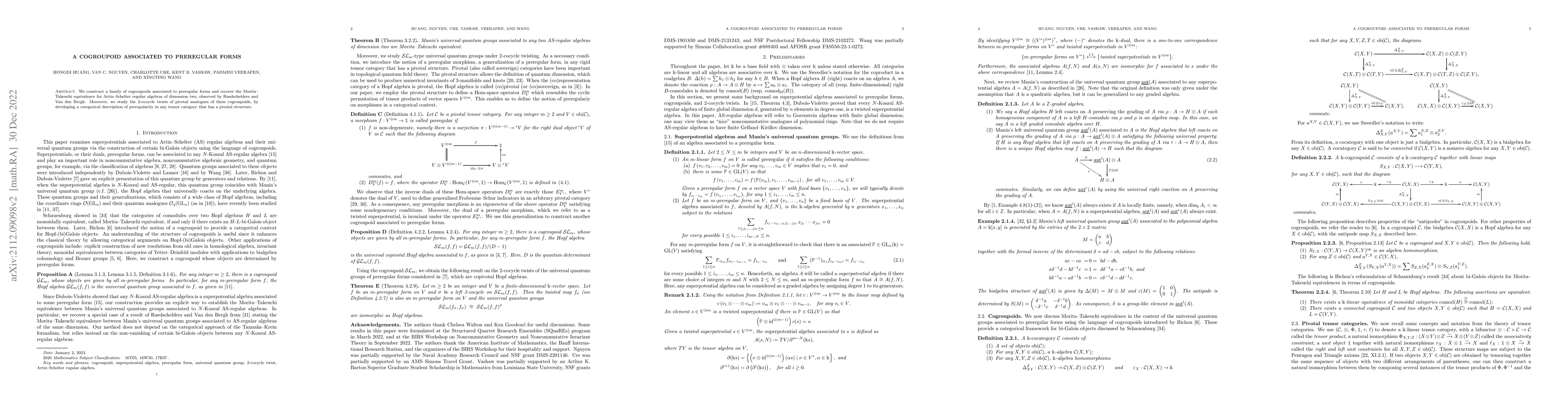 Thumbnail for A cogroupoid associated to preregular forms