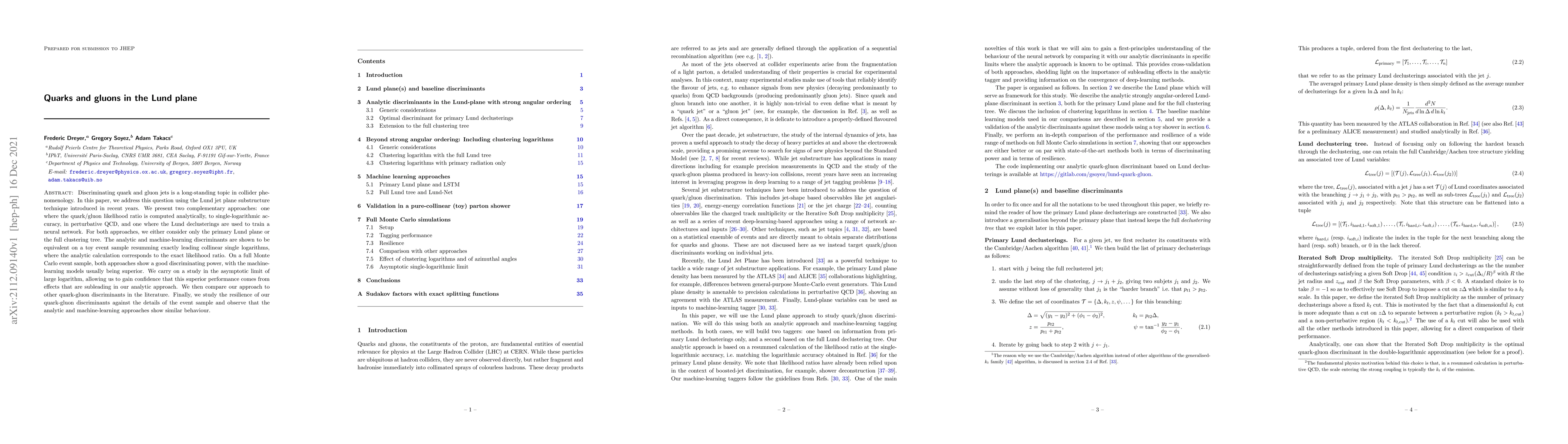 Thumbnail for Quarks and gluons in the Lund plane