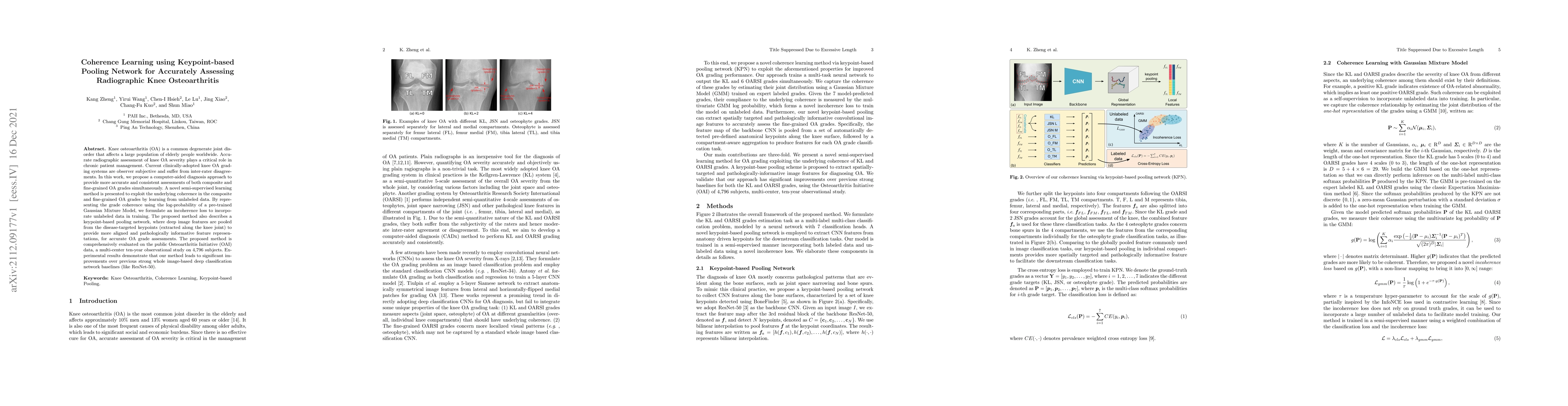 Thumbnail for Coherence Learning using Keypoint-based Pooling Network for Accurately
  Assessing Radiographic Knee Osteoarthritis