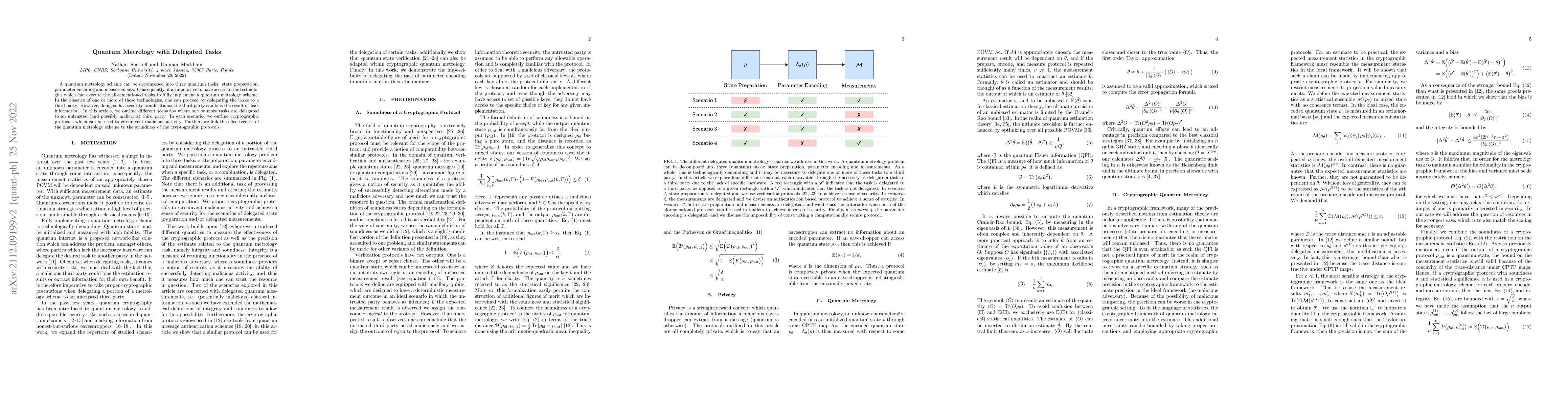 Thumbnail for Quantum Metrology with Delegated Tasks