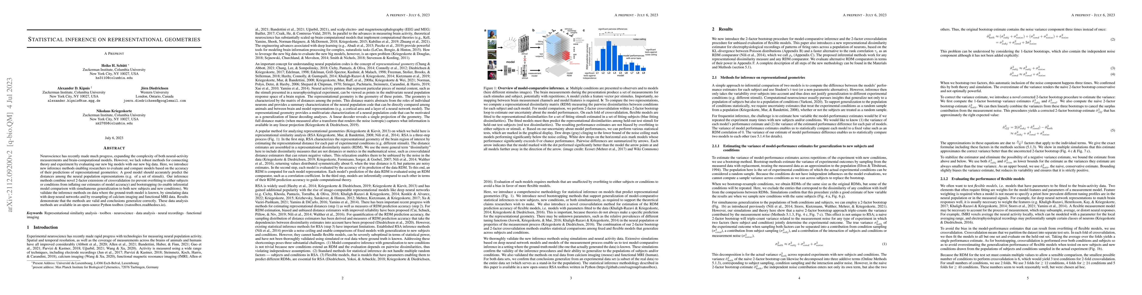 Thumbnail for Statistical inference on representational geometries