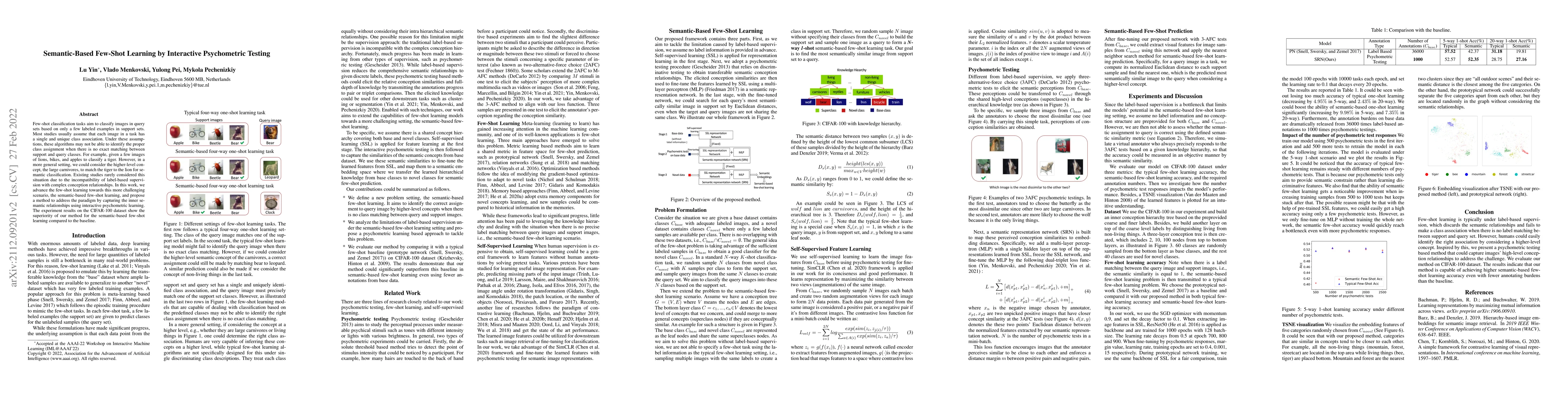 Thumbnail for Semantic-Based Few-Shot Learning by Interactive Psychometric Testing