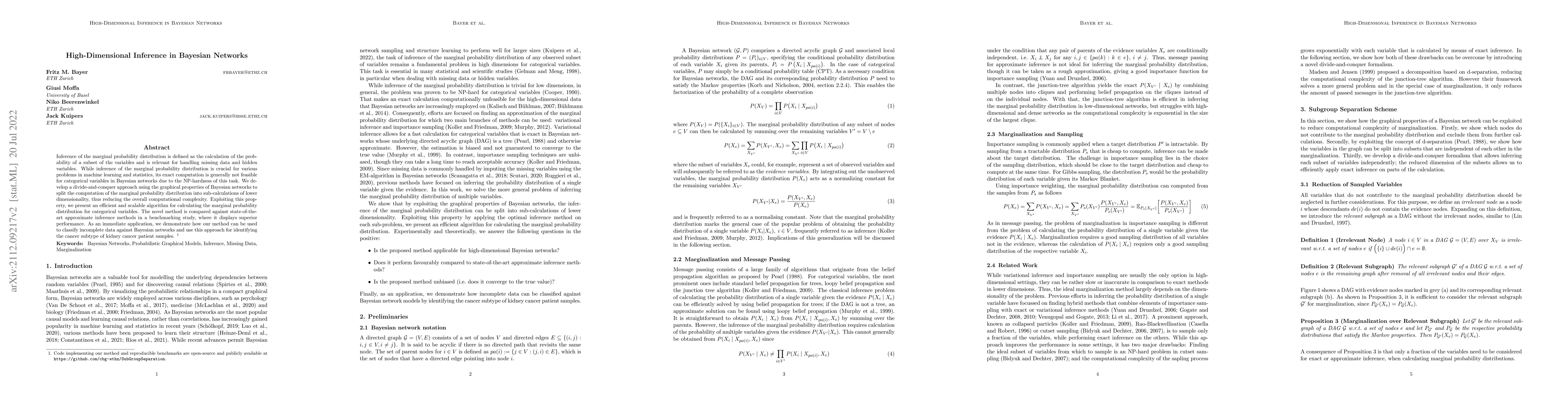 Thumbnail for High-Dimensional Inference in Bayesian Networks