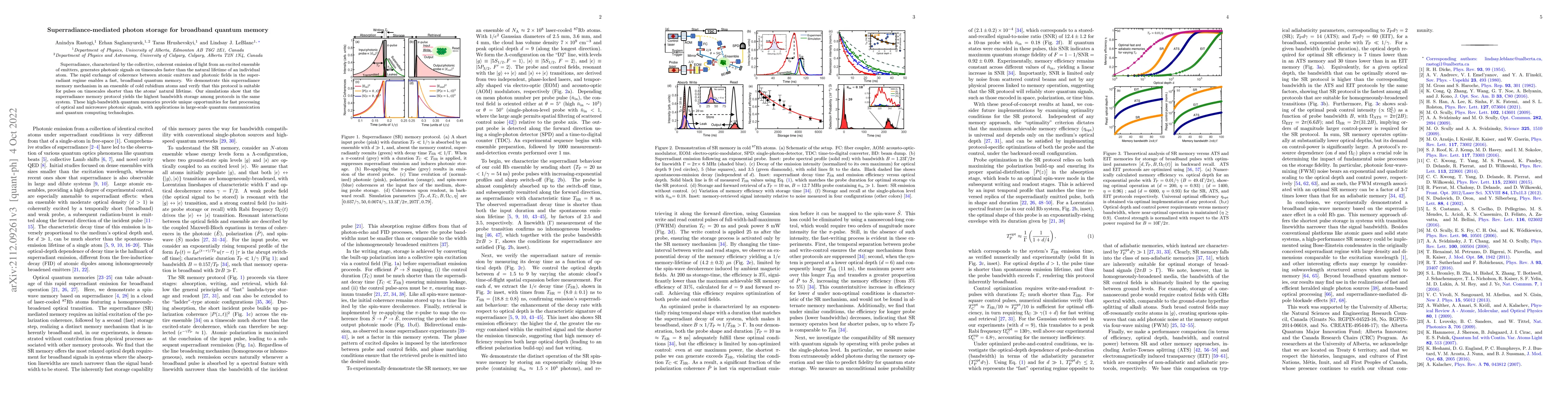 Thumbnail for Superradiance-Mediated Photon Storage for Broadband Quantum Memory