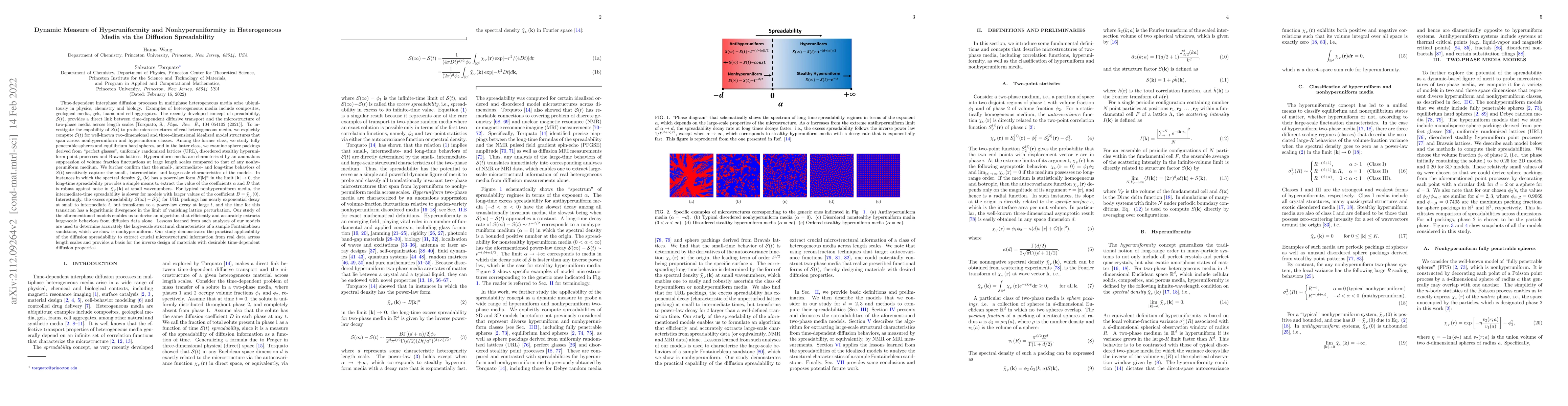 Thumbnail for Dynamic Measure of Hyperuniformity and Nonhyperuniformity in
  Heterogeneous Media via the Diffusion Spreadability
