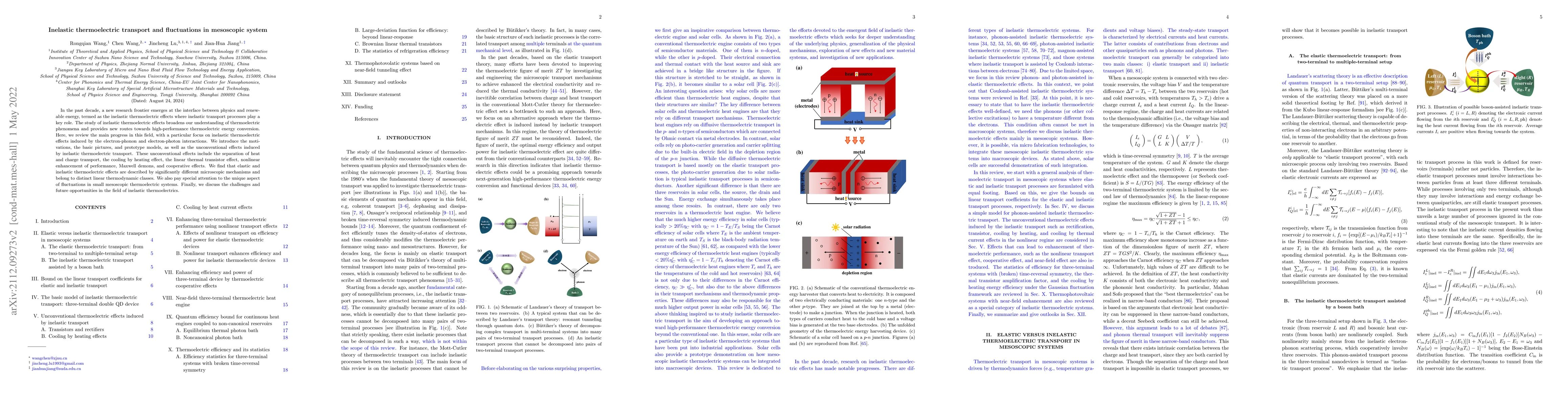 Thumbnail for Inelastic thermoelectric transport and fluctuations in mesoscopic system