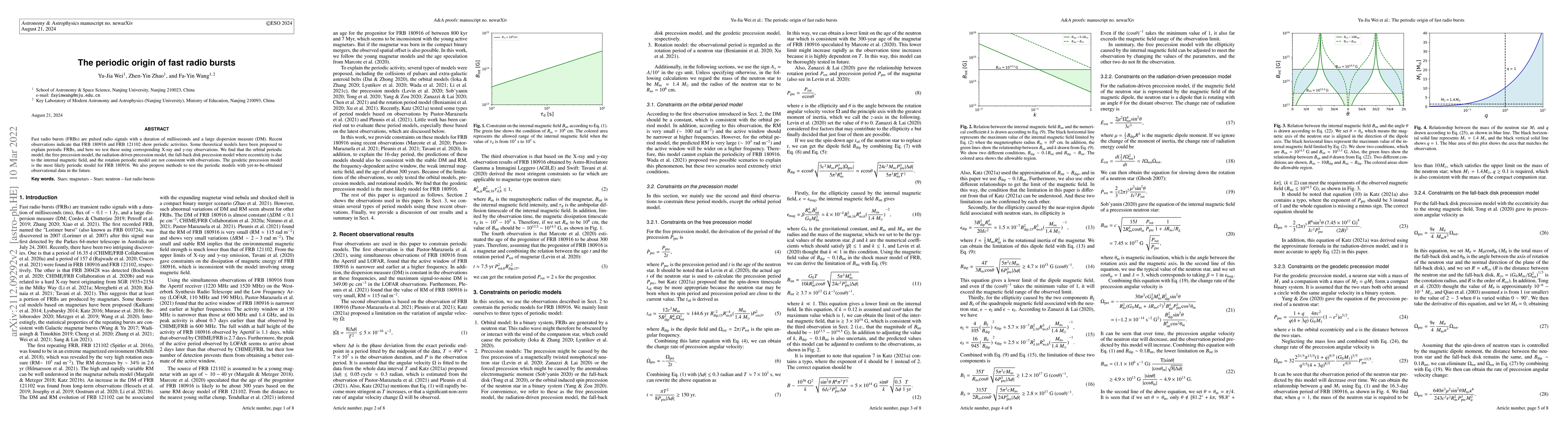 Thumbnail for The periodic origin of fast radio bursts