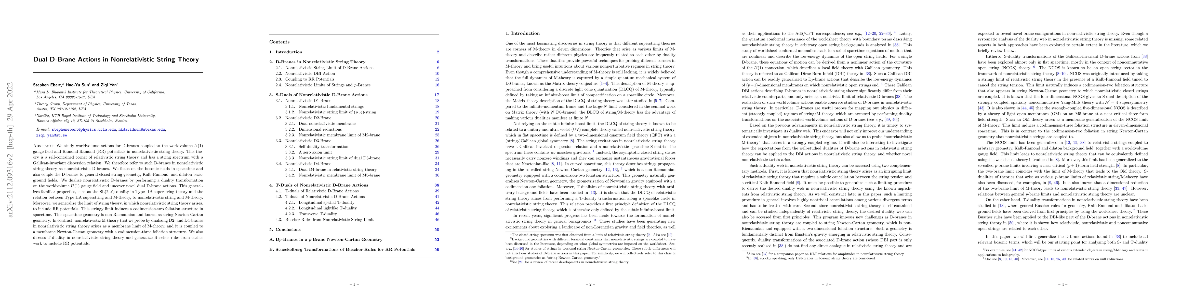 Thumbnail for Dual D-Brane Actions in Nonrelativistic String Theory