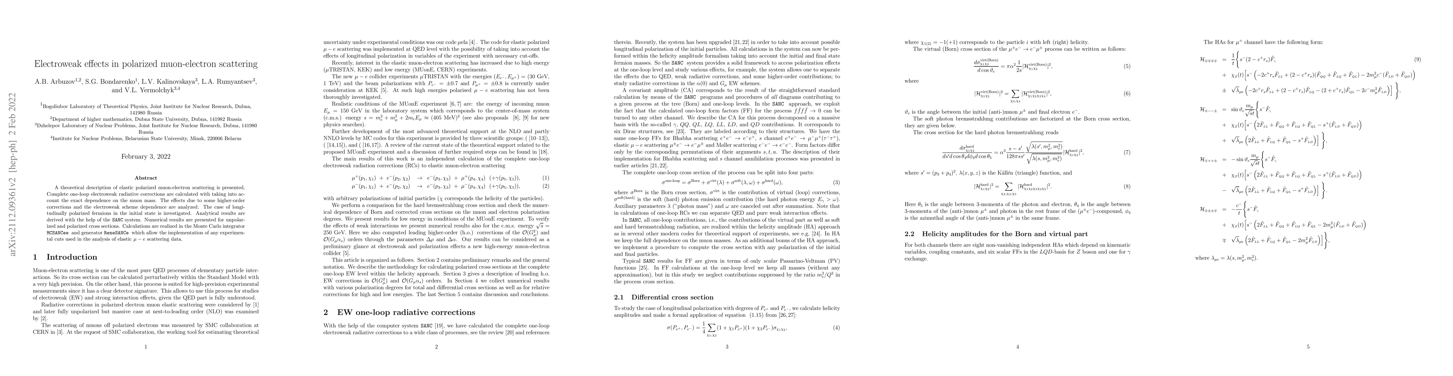 Thumbnail for Electroweak effects in polarized muon-electron scattering