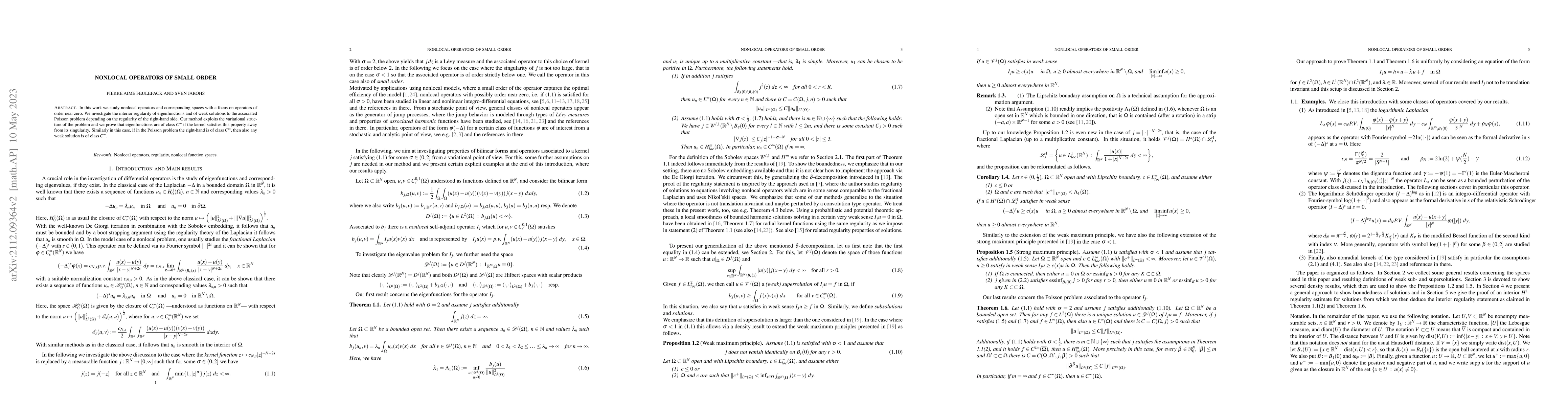 Thumbnail for Nonlocal operators of small order