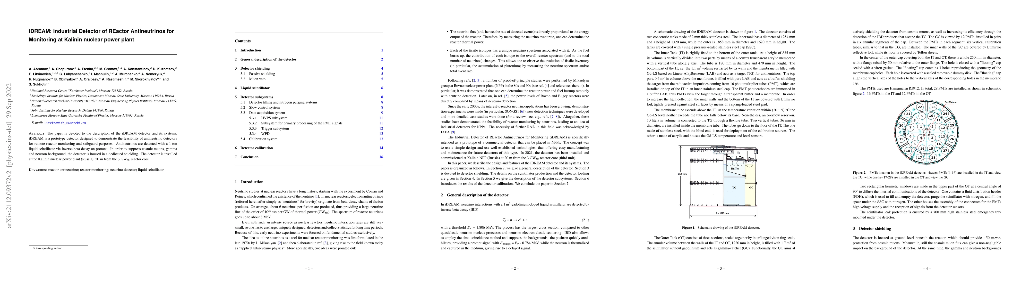 Thumbnail for iDREAM: industrial Detector of REactor Antineutrinos for Monitoring at
  Kalinin nuclear power plant