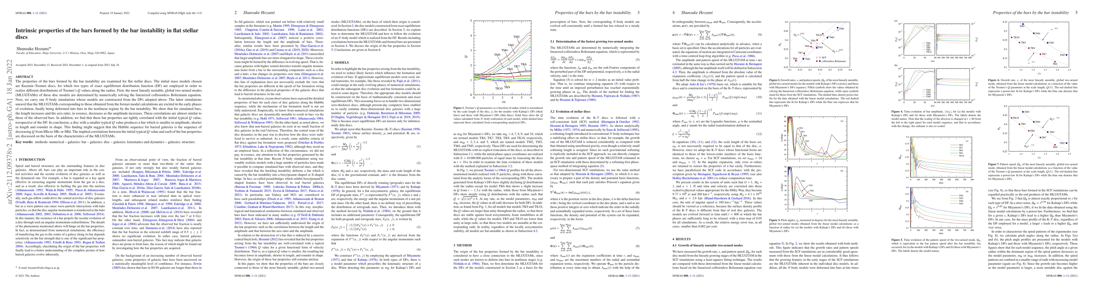 Thumbnail for Intrinsic properties of the bars formed by the bar instability in flat
  stellar discs