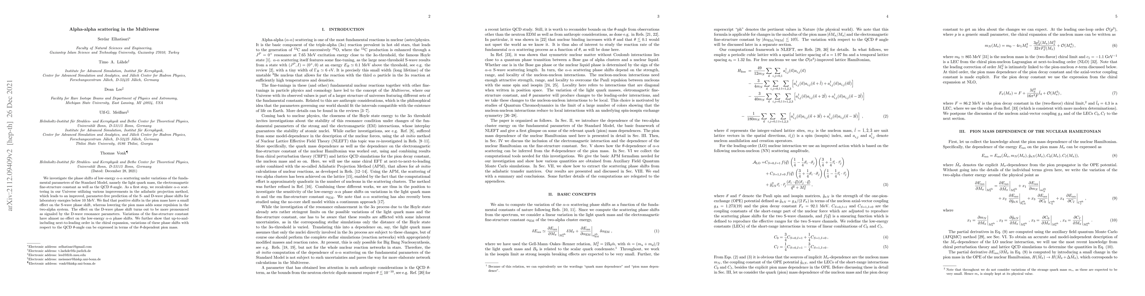 Thumbnail for Alpha-alpha scattering in the Multiverse