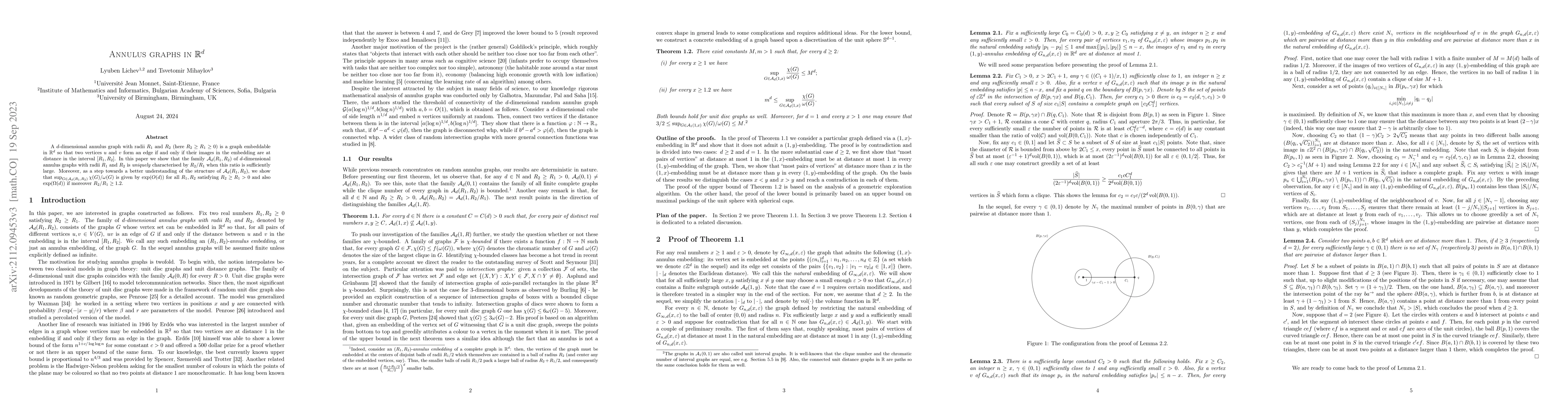 Thumbnail for Annulus graphs in $\mathbb R^d$
