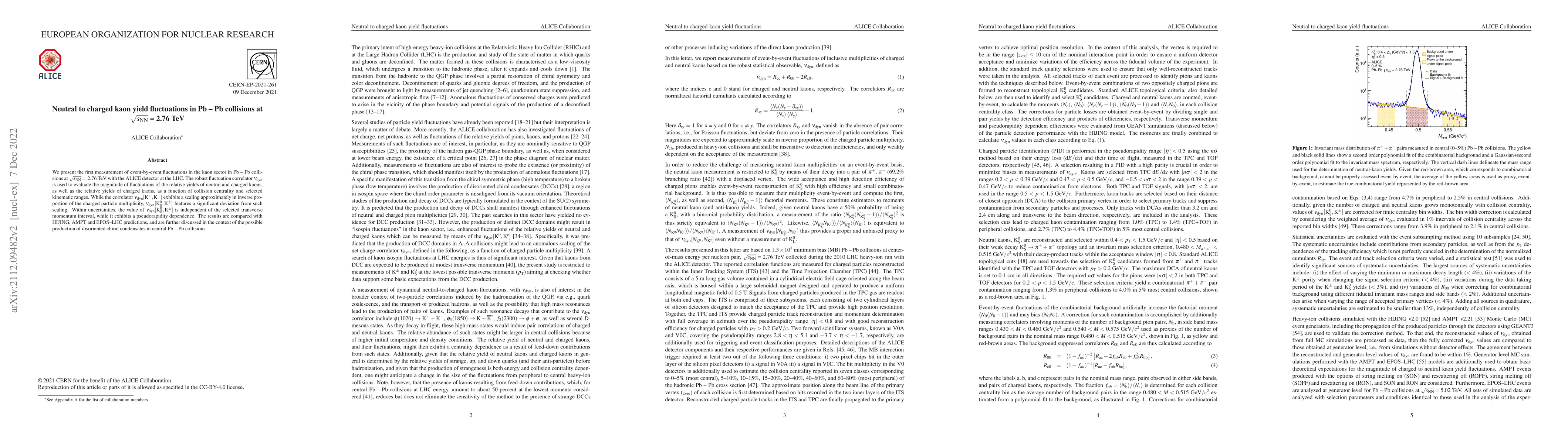 Thumbnail for Neutral to charged kaon yield fluctuations in Pb$-$Pb collisions at
  $\sqrt{s_{\rm NN}}$ = 2.76TeV
