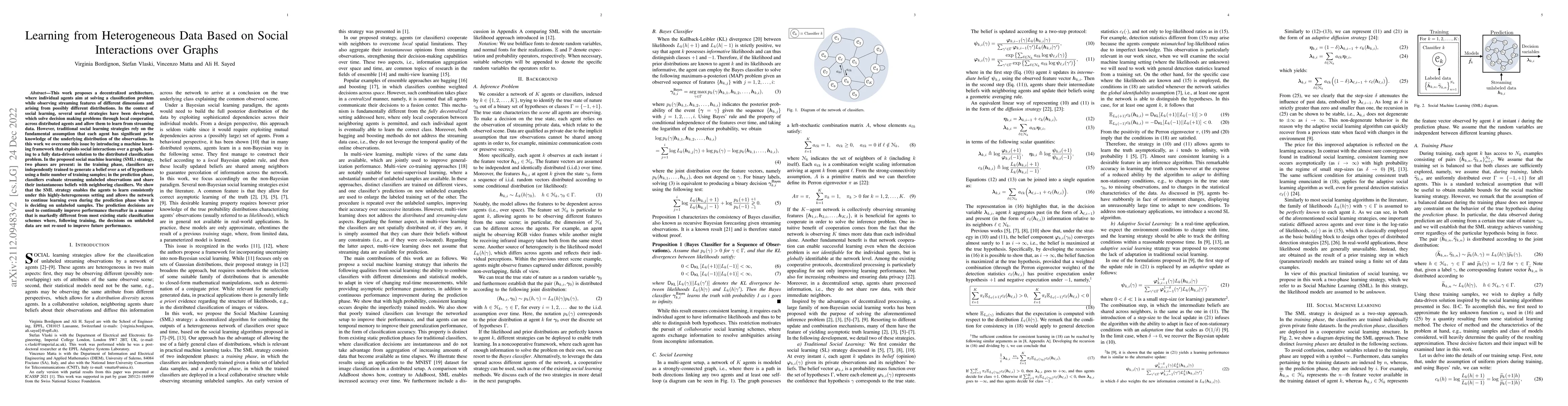Thumbnail for Learning from Heterogeneous Data Based on Social Interactions over
  Graphs