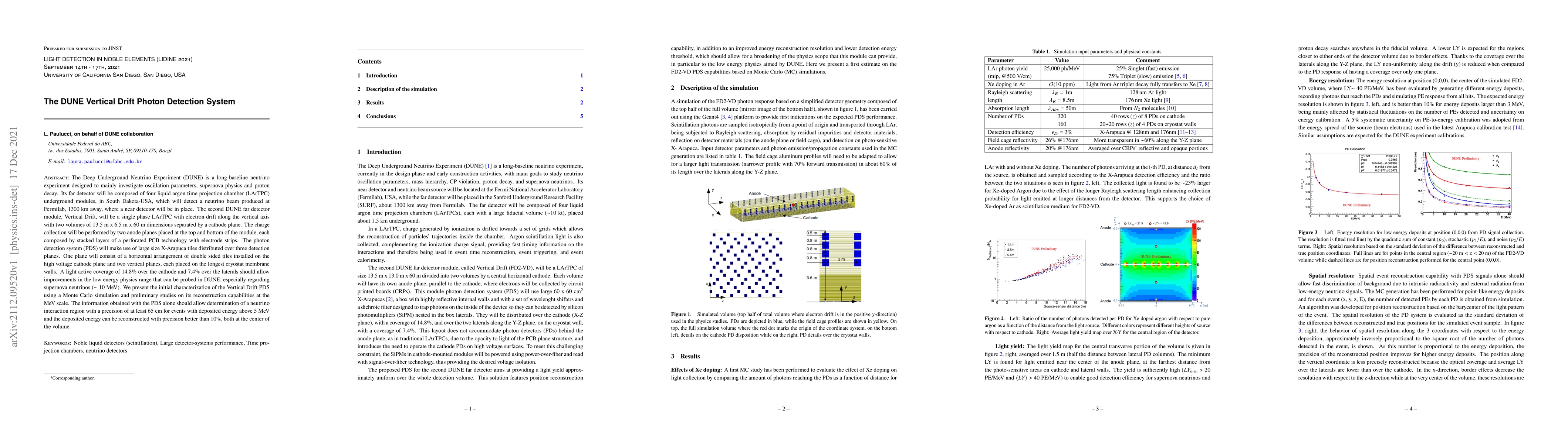 Thumbnail for The DUNE Vertical Drift Photon Detection System