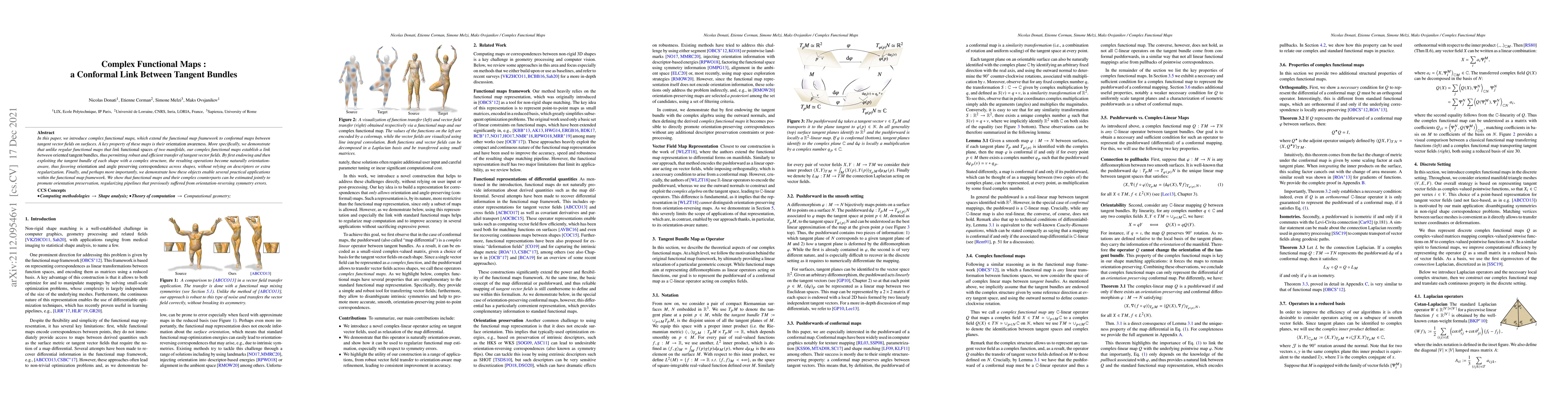 Thumbnail for Complex Functional Maps : a Conformal Link Between Tangent Bundles