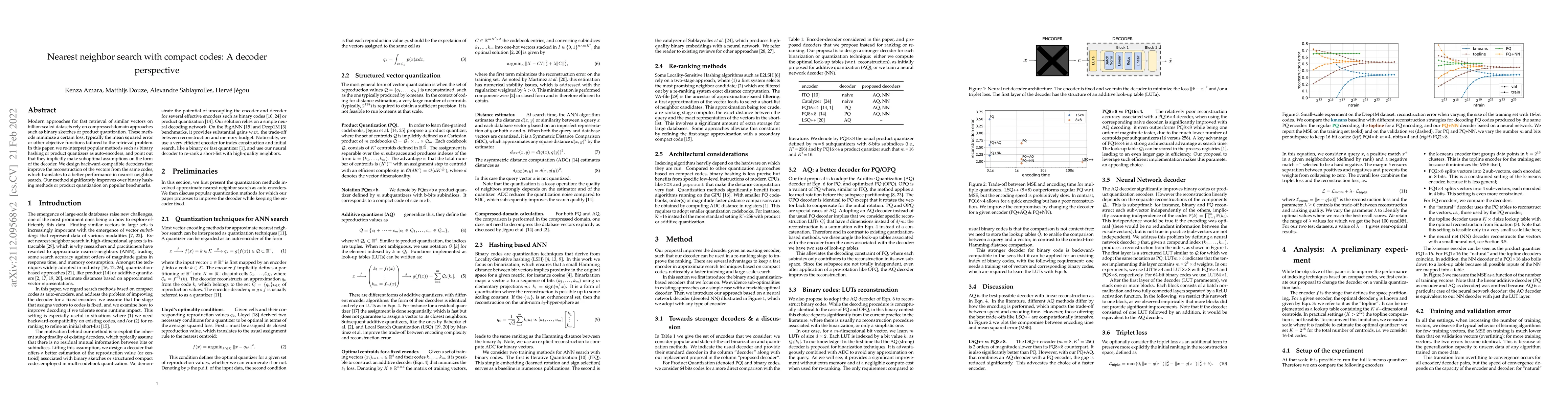 Thumbnail for Nearest neighbor search with compact codes: A decoder perspective