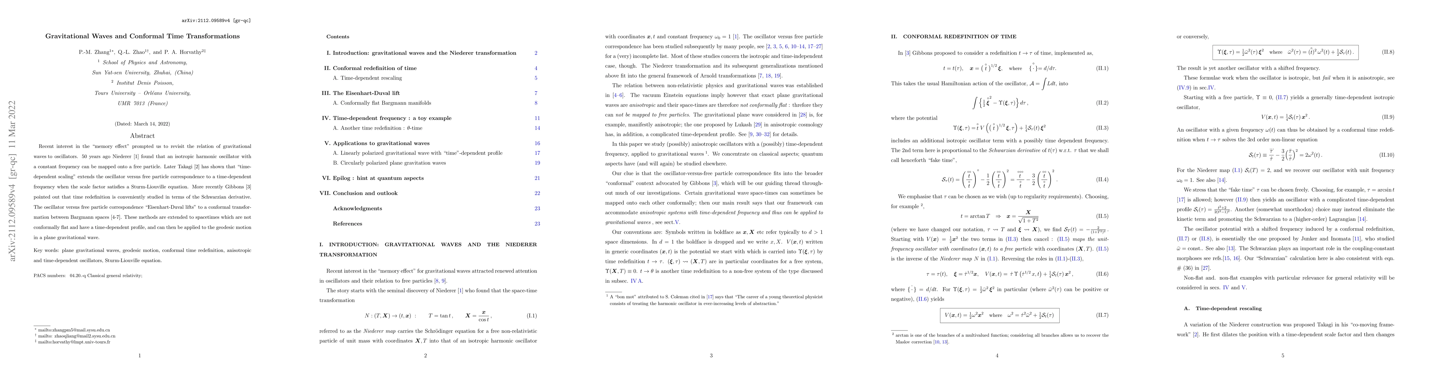 Thumbnail for Gravitational Waves and Conformal Time Transformations