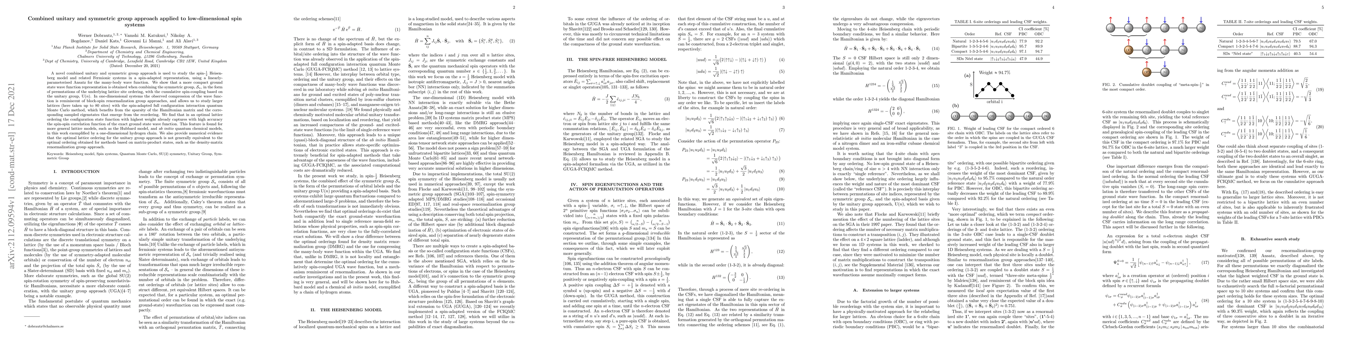 Thumbnail for Combined unitary and symmetric group approach applied to low-dimensional
  spin systems