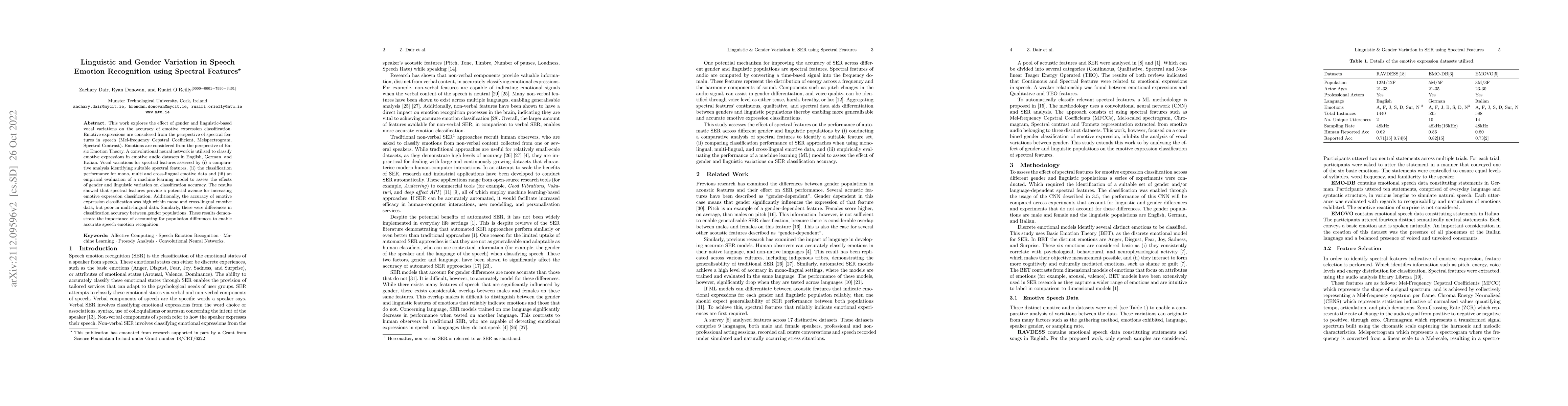 Thumbnail for Linguistic and Gender Variation in Speech Emotion Recognition using
  Spectral Features