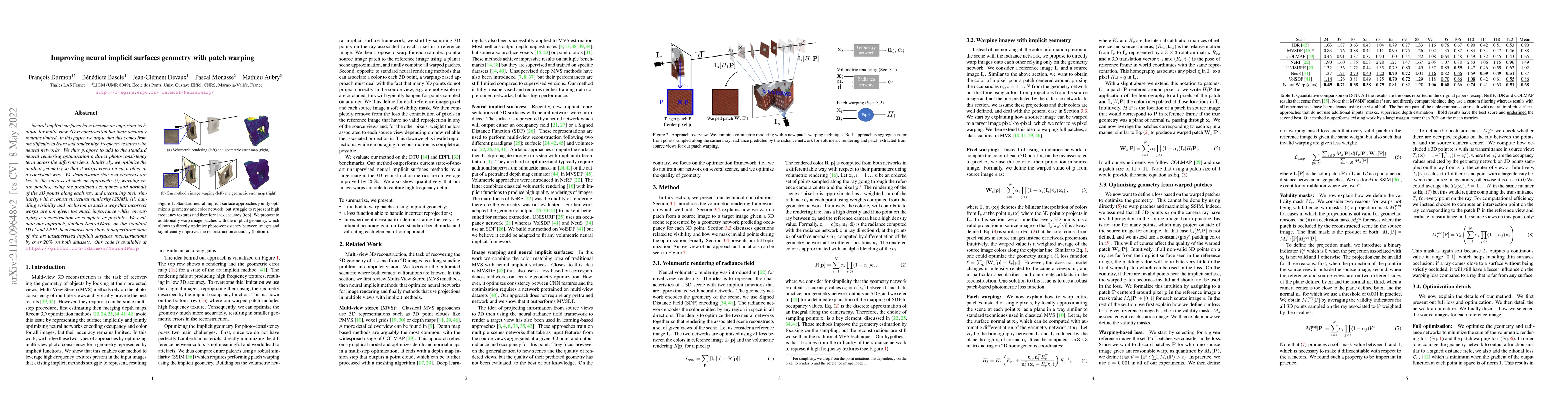Thumbnail for Improving neural implicit surfaces geometry with patch warping