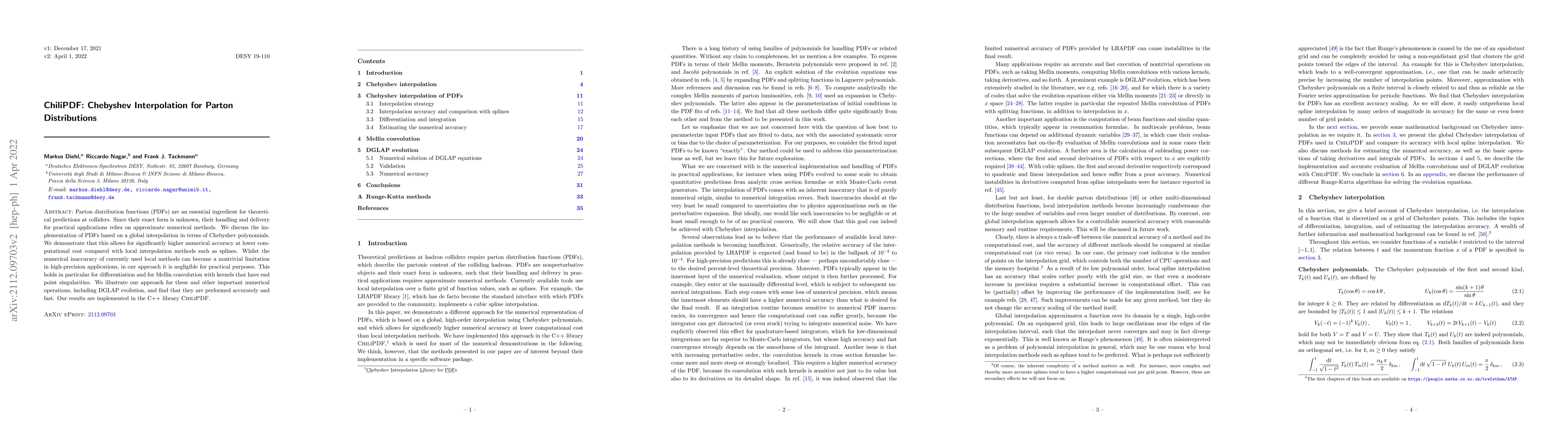 Thumbnail for ChiliPDF: Chebyshev Interpolation for Parton Distributions