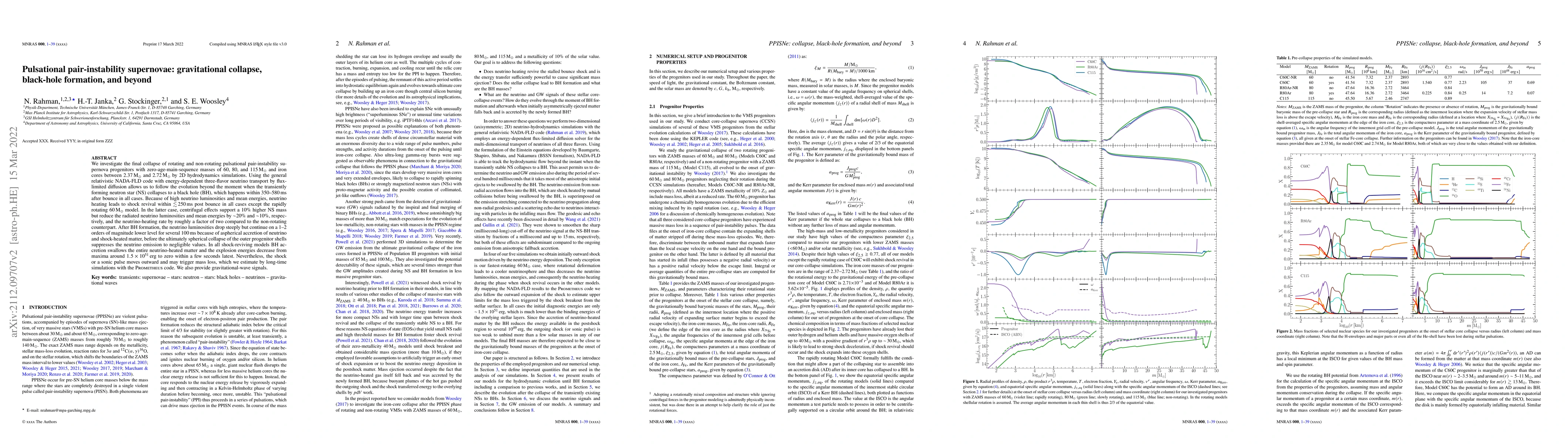 Thumbnail for Pulsational pair-instability supernovae: gravitational collapse,
  black-hole formation, and beyond