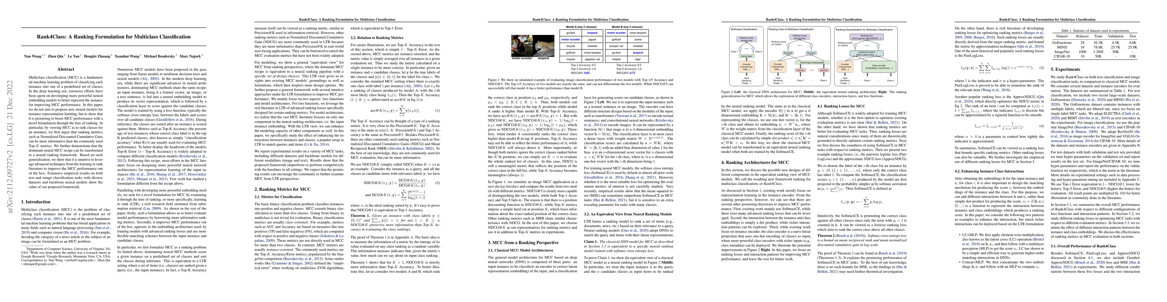 Thumbnail for Rank4Class: A Ranking Formulation for Multiclass Classification