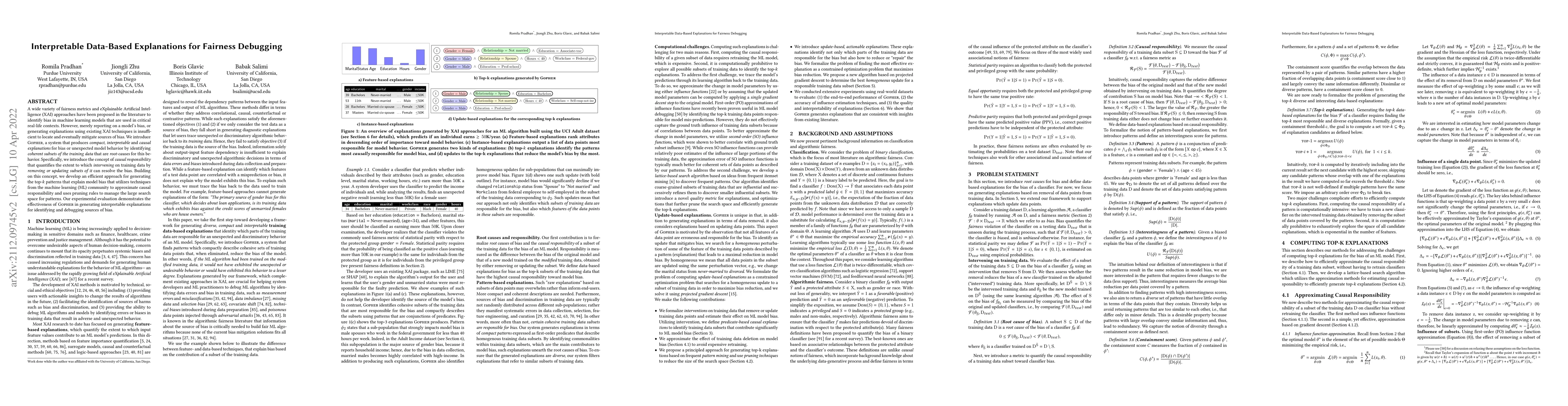 Thumbnail for Interpretable Data-Based Explanations for Fairness Debugging