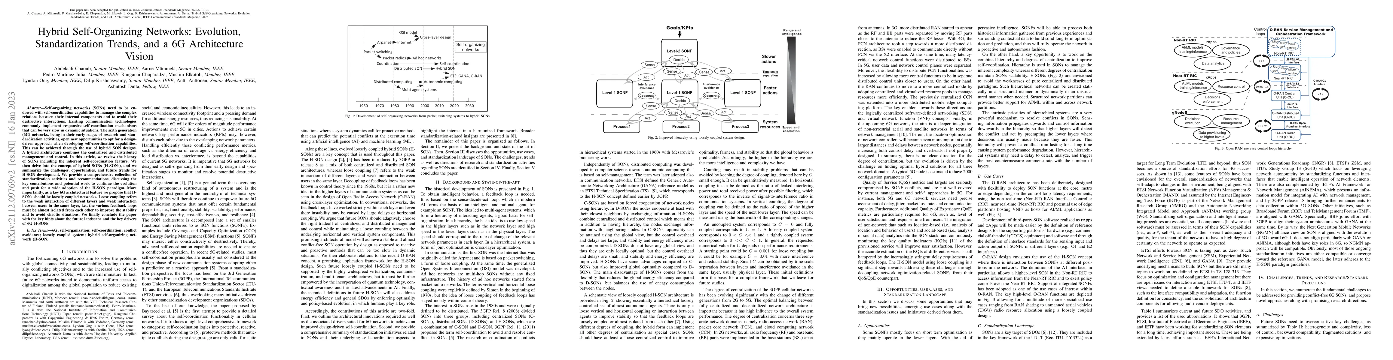 Thumbnail for Hybrid Self-Organizing Networks: Evolution, Standardization Trends, and
  a 6G Architecture Vision