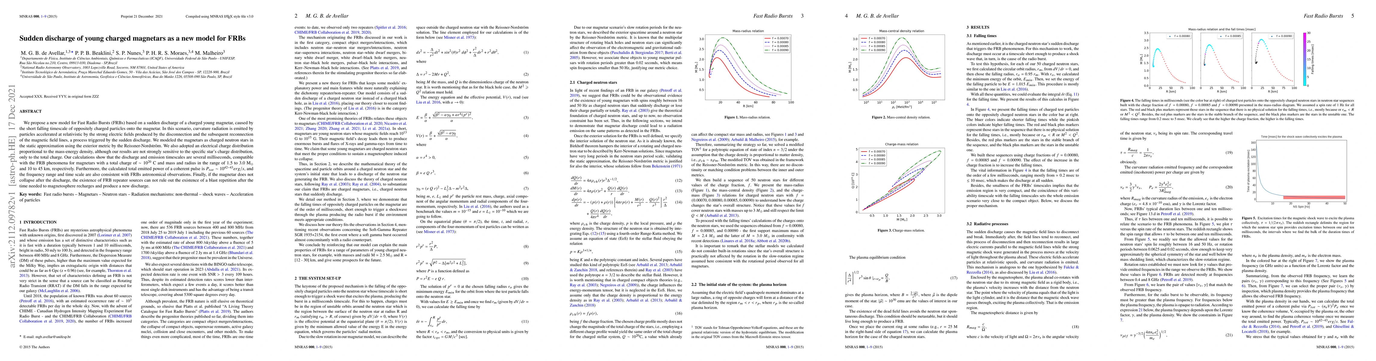 Thumbnail for Sudden discharge of young charged magnetars as a new model for FRBs