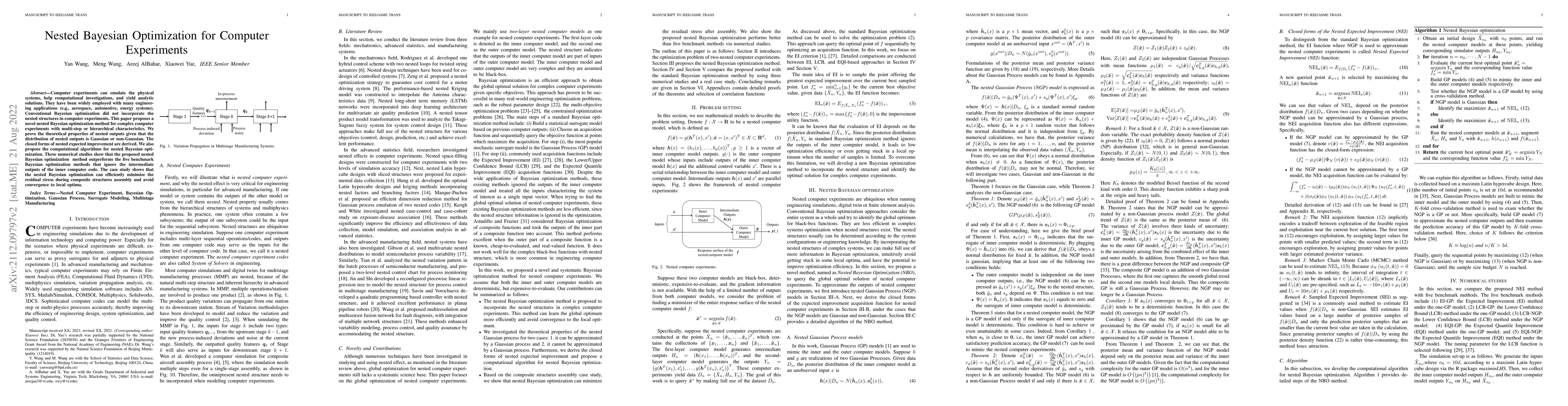Thumbnail for Nested Bayesian Optimization for Computer Experiments