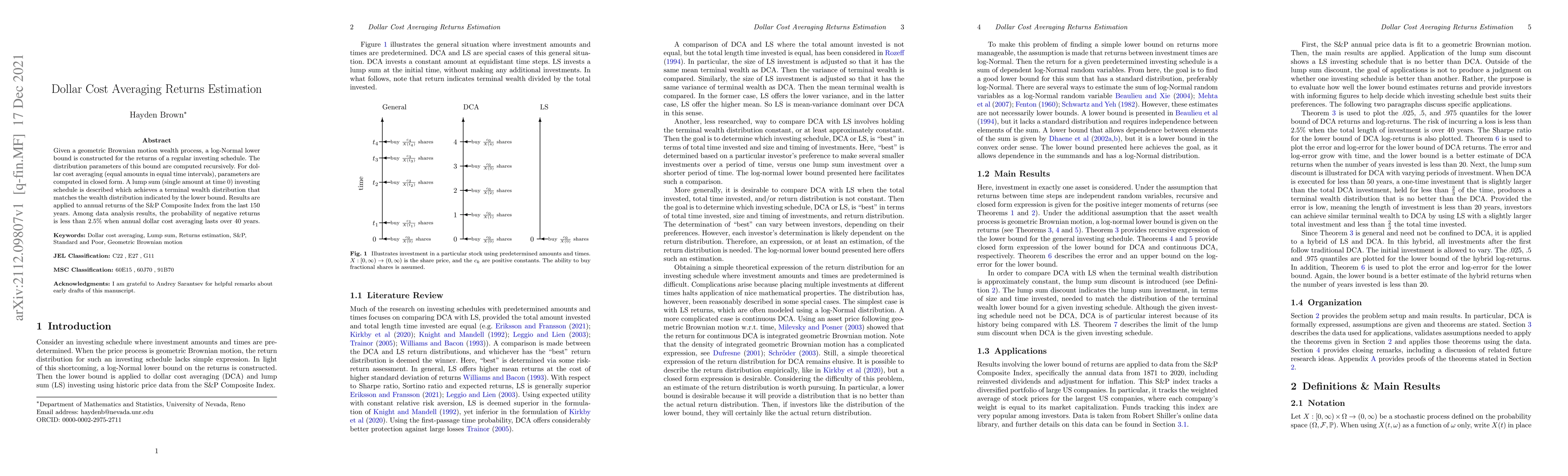 Thumbnail for Dollar Cost Averaging Returns Estimation
