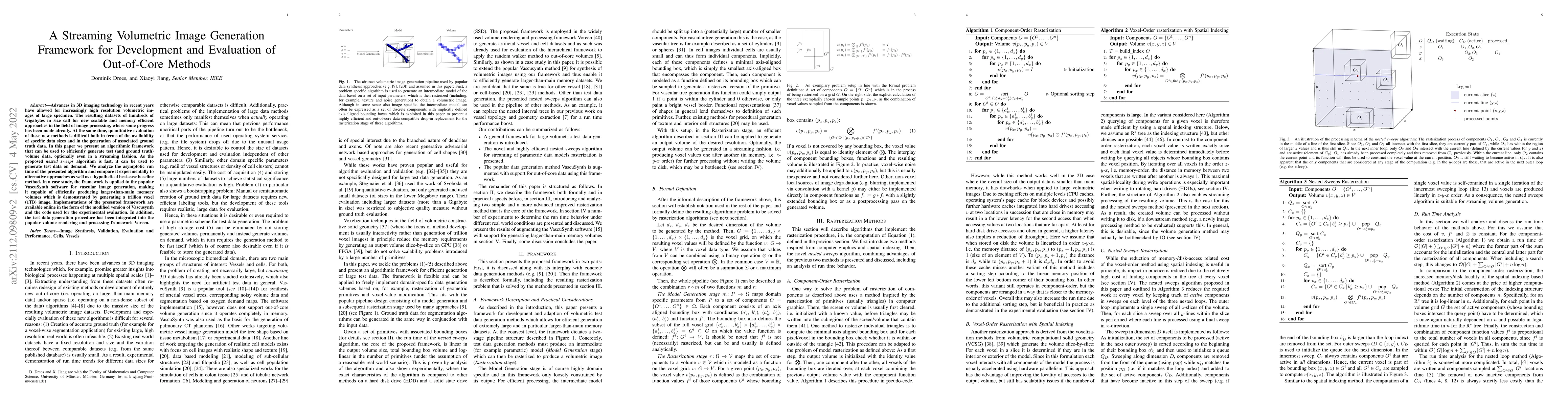 Thumbnail for A Streaming Volumetric Image Generation Framework for Development and
  Evaluation of Out-of-Core Methods