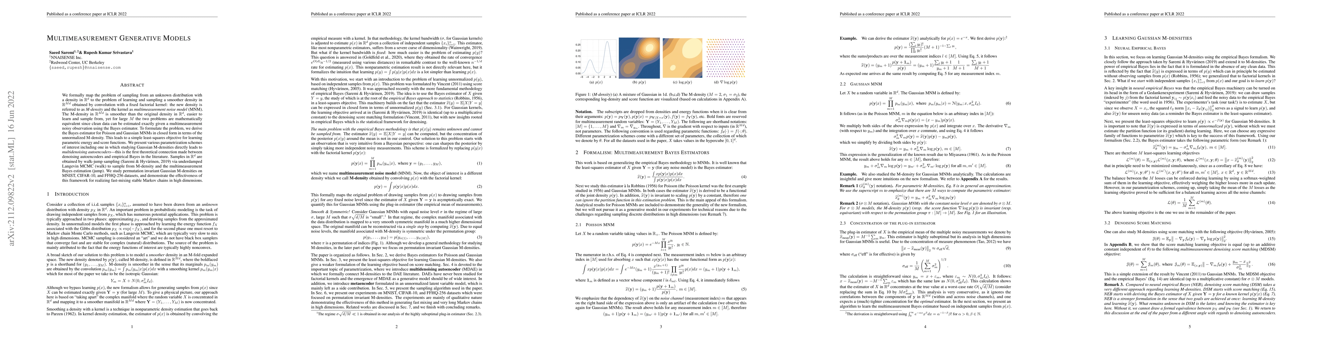 Thumbnail for Multimeasurement Generative Models